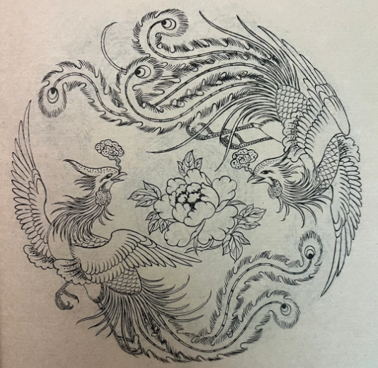 双凤牡丹
